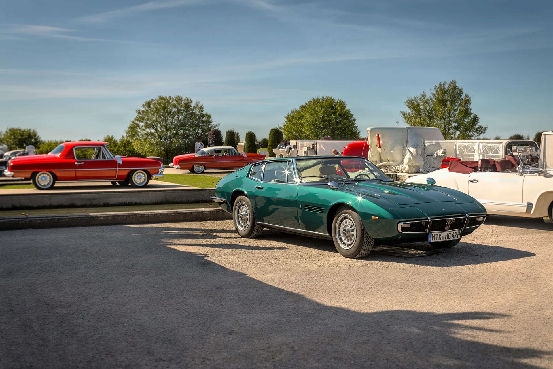 Зелёный Maserati Ghibli первого поколения, 1967-1973