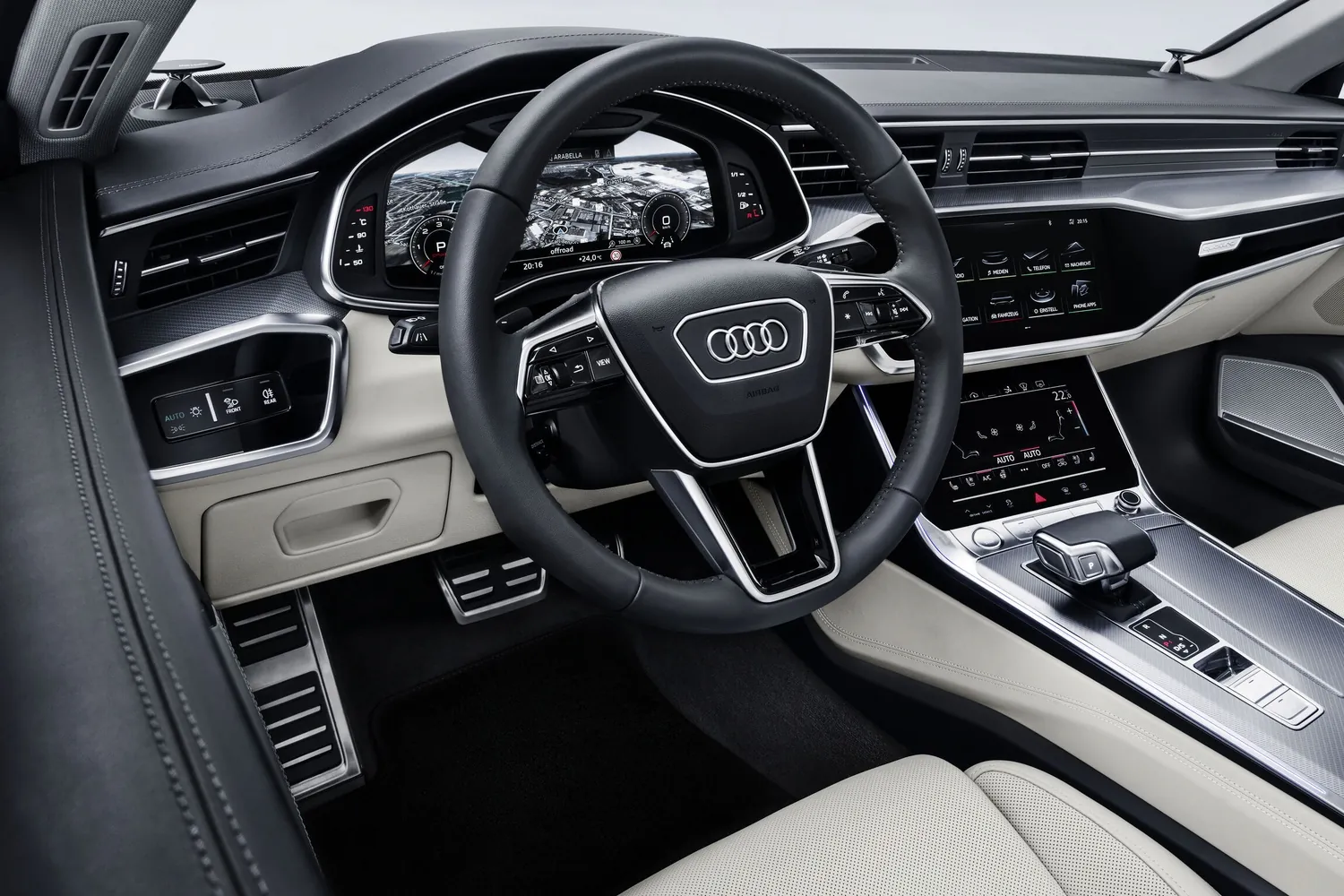 Audi A7: Два сенсорных экрана вместо кнопок