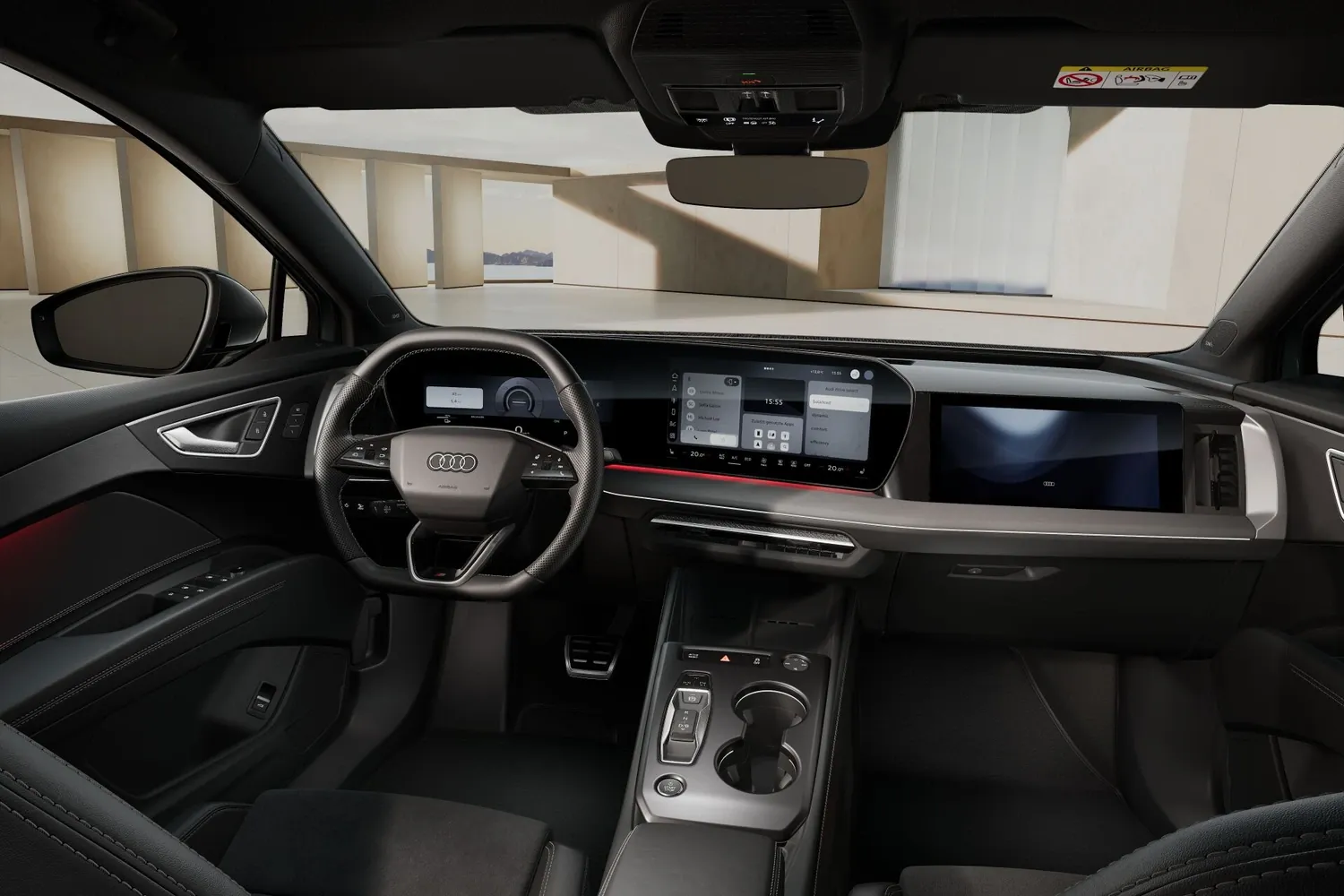 Audi Q4 E-tron: Панель приборов, руль и центральный экран