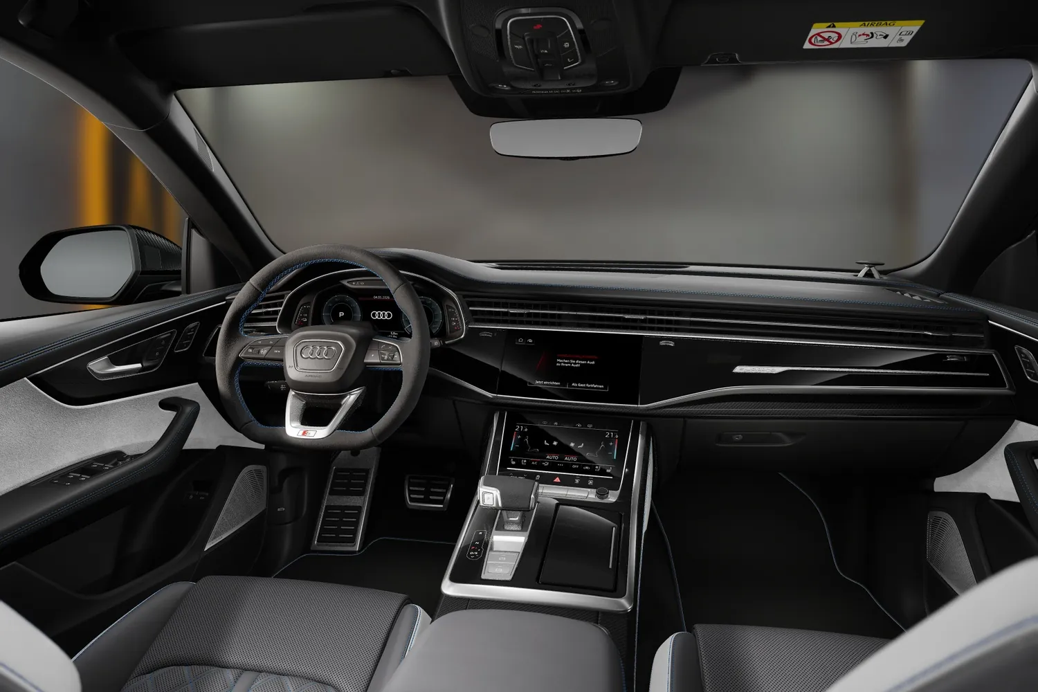 Audi Q8: Две сенсорные панели и кожа Valcona
