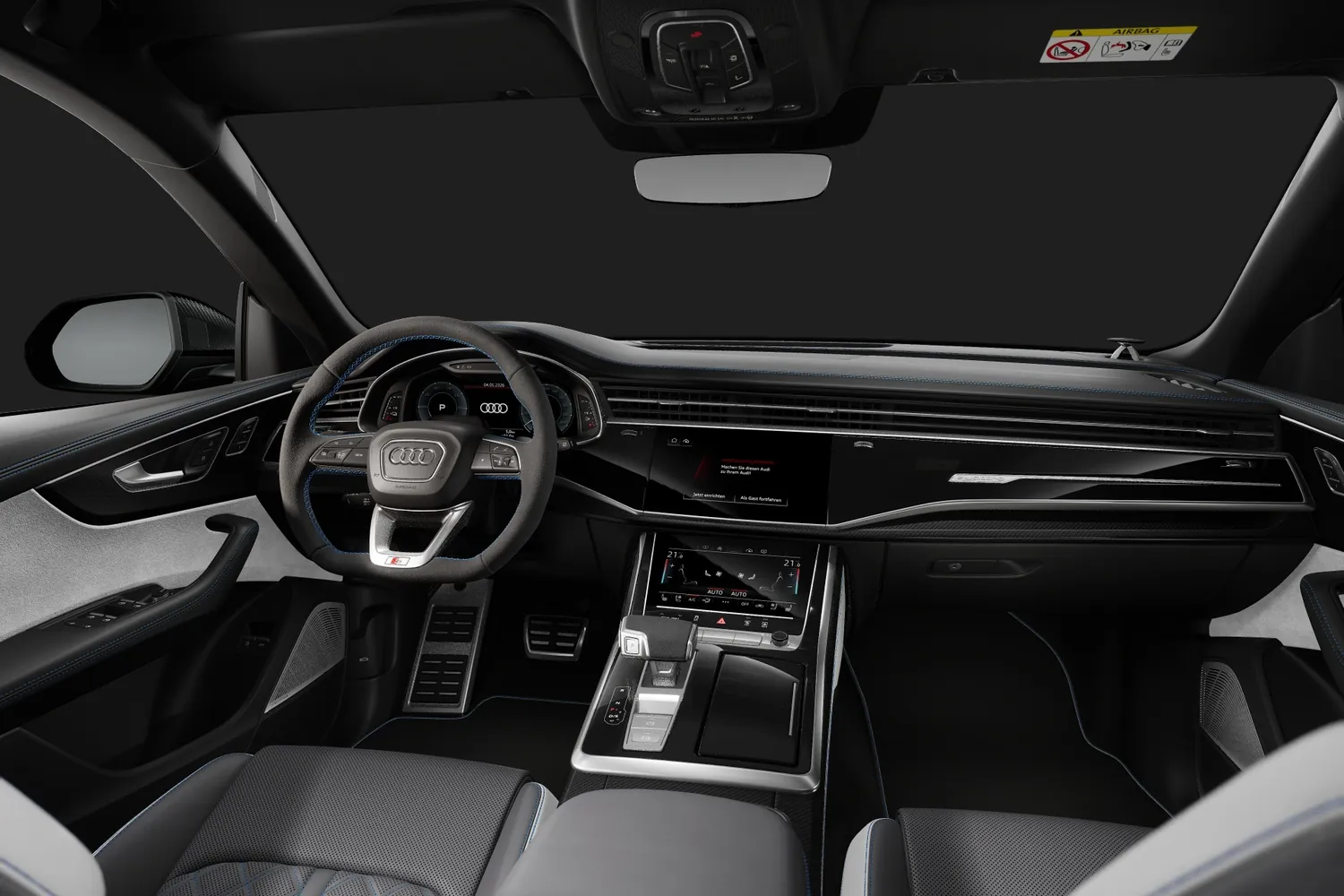 Audi Q8: Две сенсорные панели и кожа Valcona