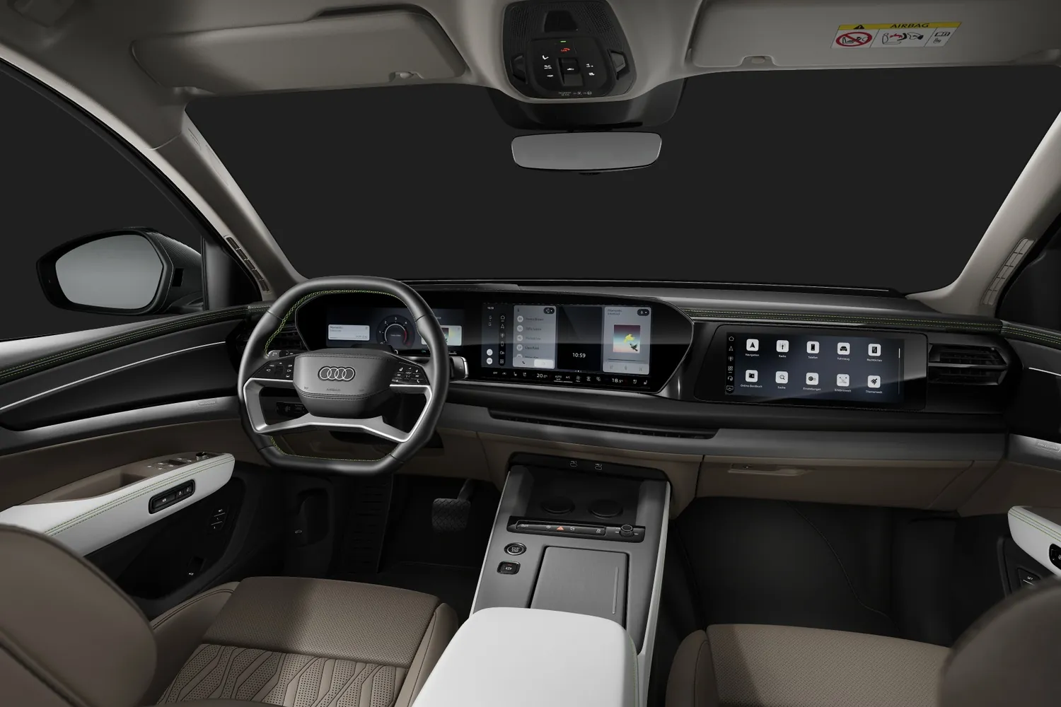 Audi Q9: Экран пассажира 12,3 дюйма и пятизонный климат