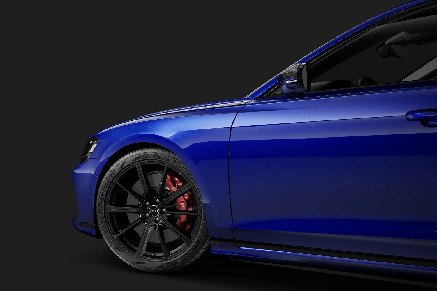Audi S8: 21-дюймовые чёрные диски и красные суппорты