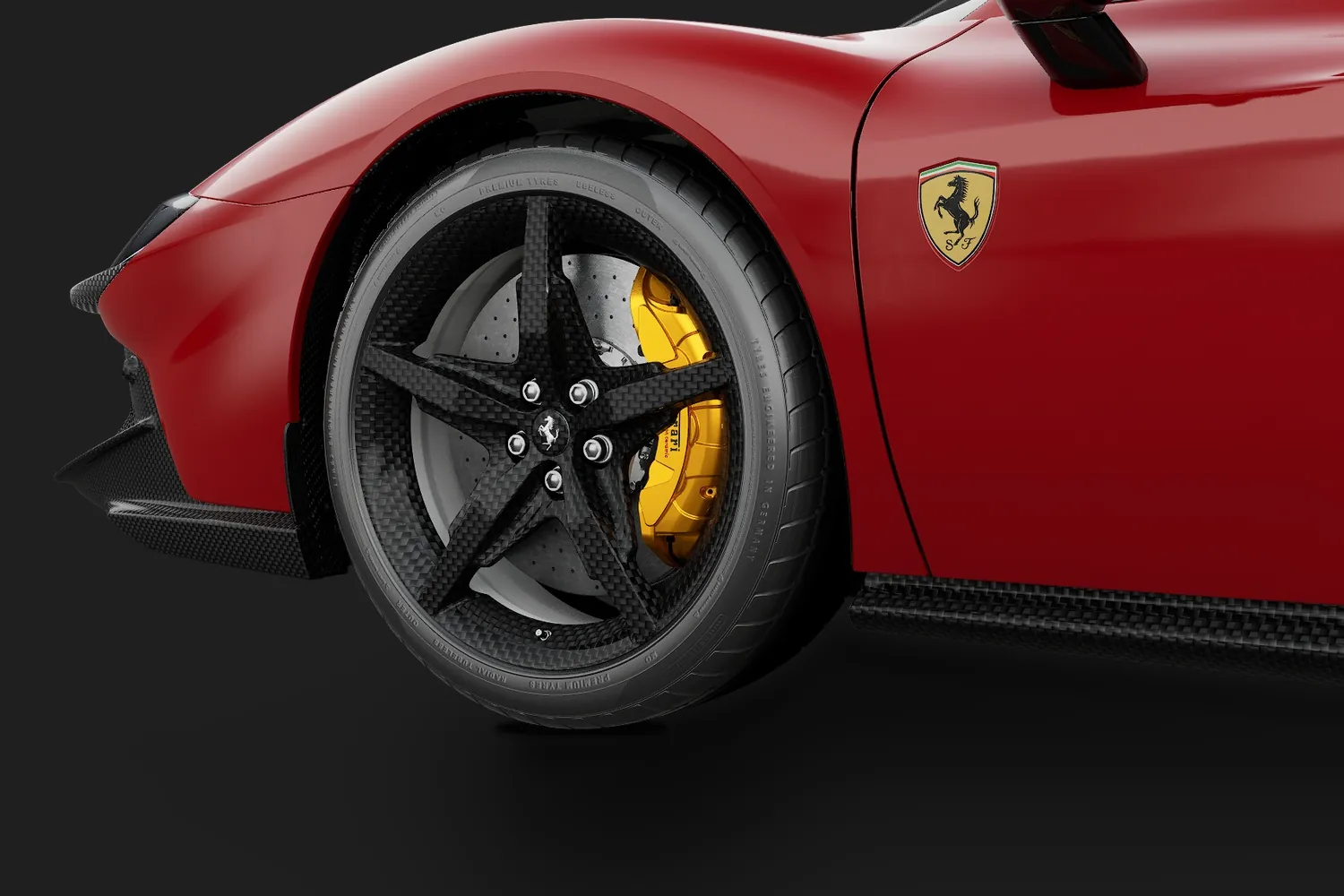Ferrari 849 Testarossa: Карбоновый диск и золотой суппорт 849 Testarossa
