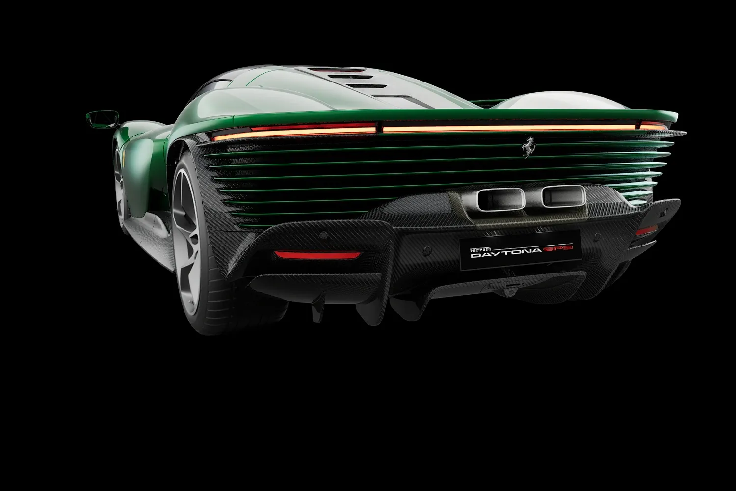 Ferrari Daytona SP3: Корма Daytona SP3: жабры, фонари и выпуск