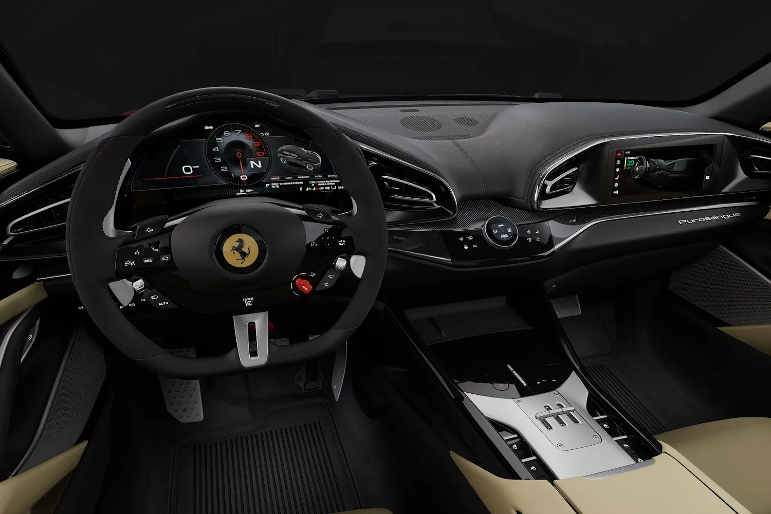 Ferrari Purosangue: Руль с manettino и два экрана