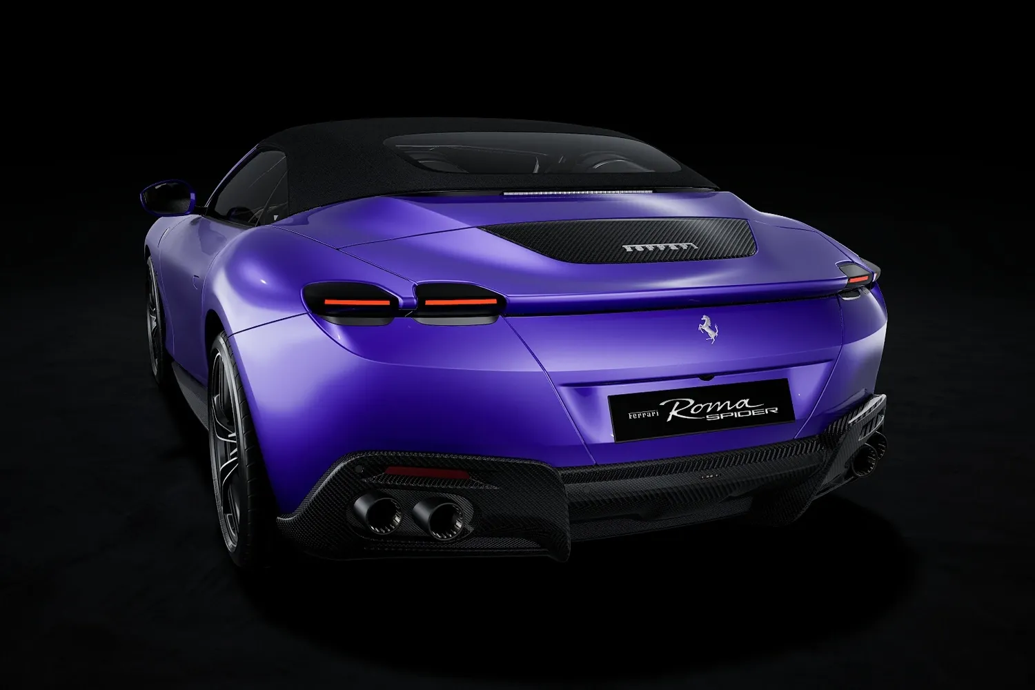 Ferrari Roma: Корма Roma Spider: фонари, диффузор и мягкий верх