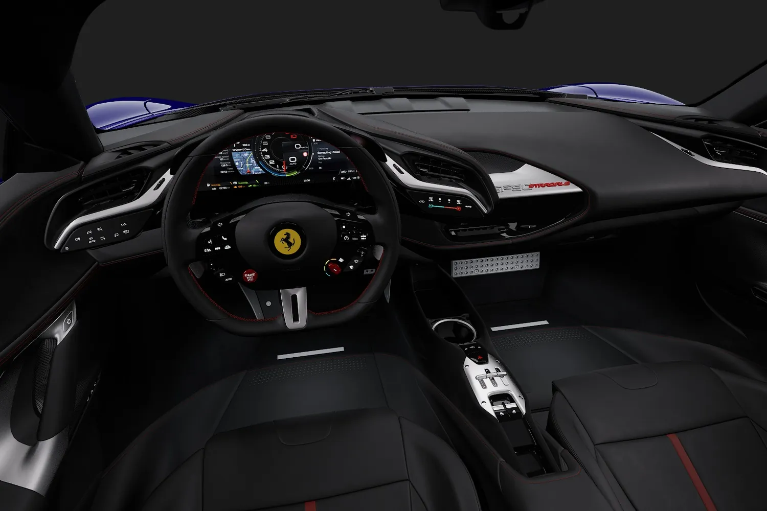 Ferrari SF90 Stradale: Цифровая панель и eManettino на месте водителя