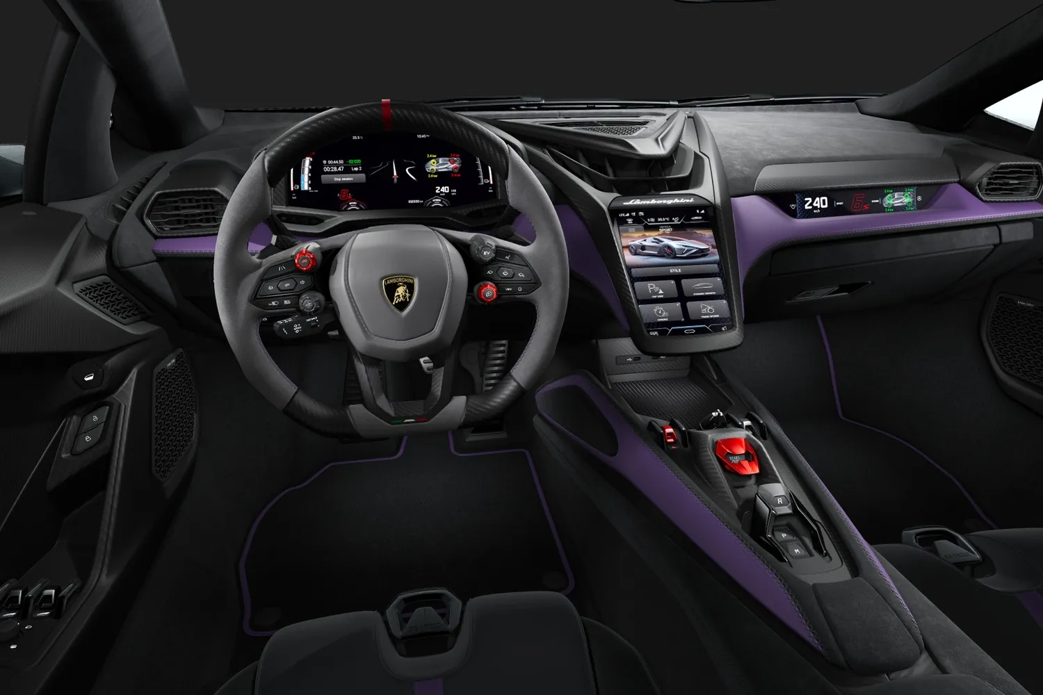 Lamborghini Revuelto: Три экрана и вертикальный центральный