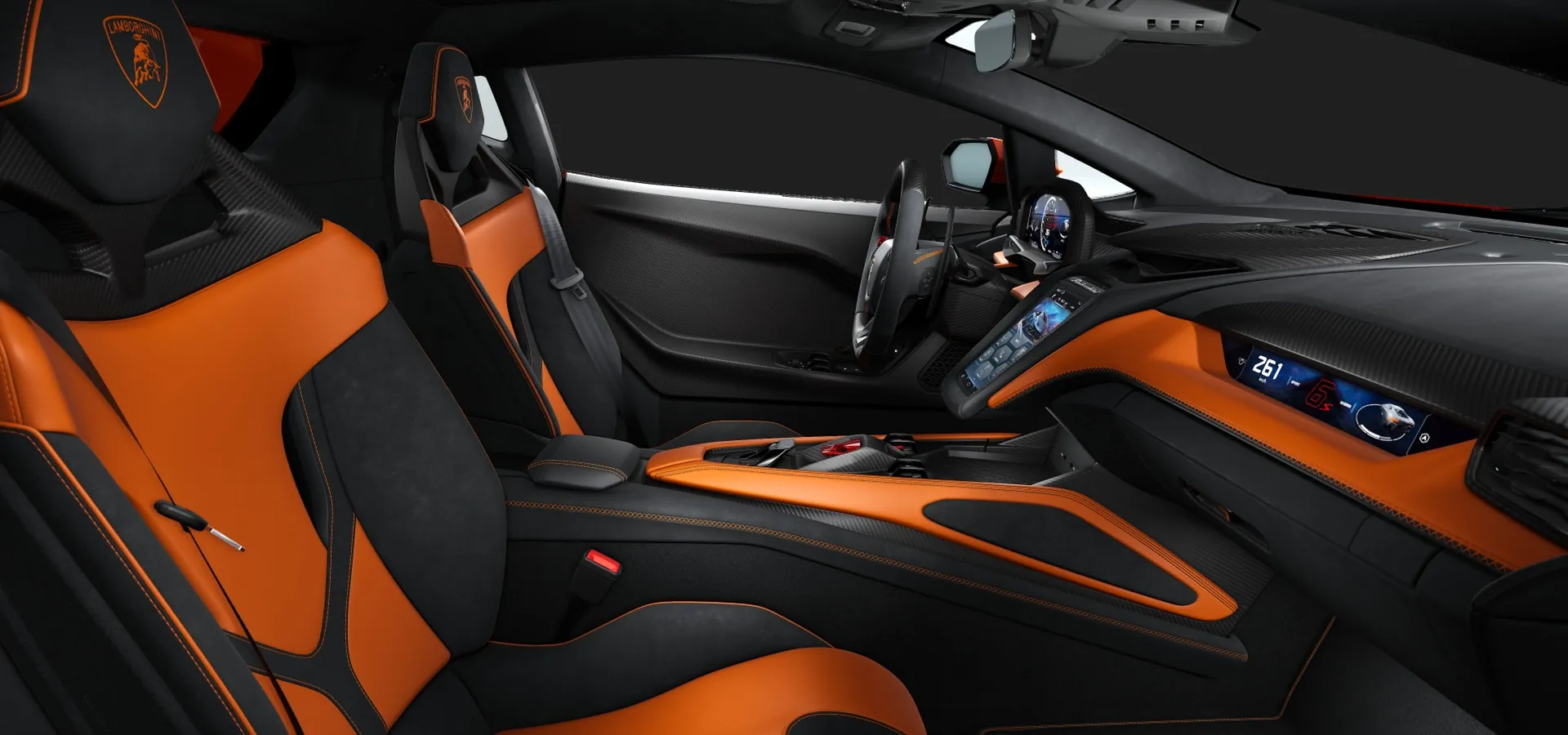 Кресла Corsa Tex в чёрном с оранжевым