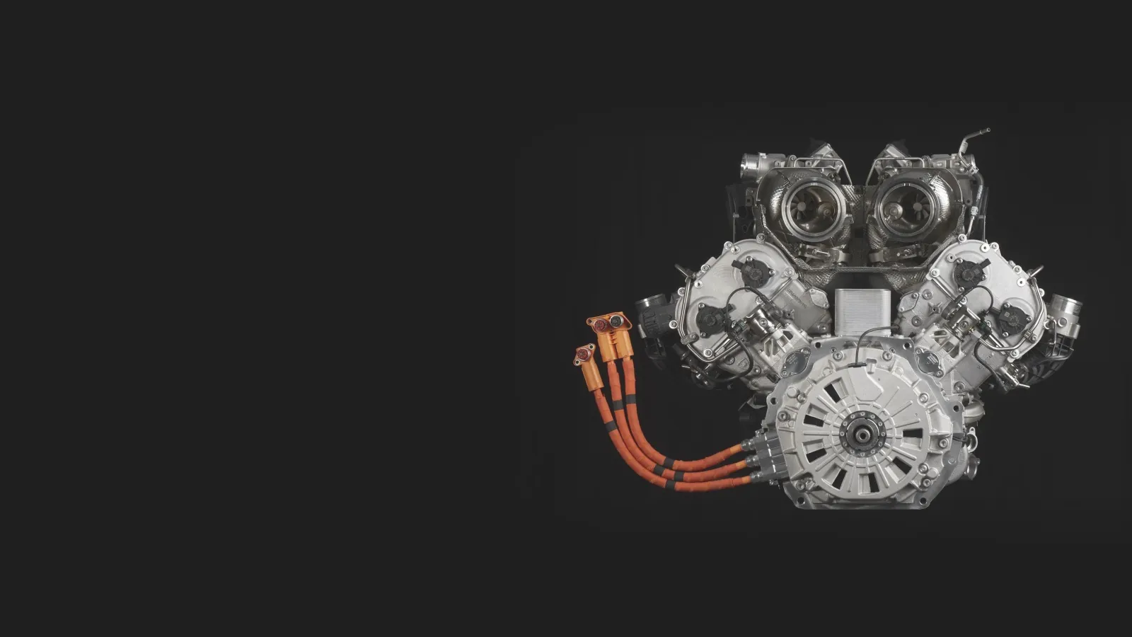 V8 с двумя турбинами в развале и электромотором