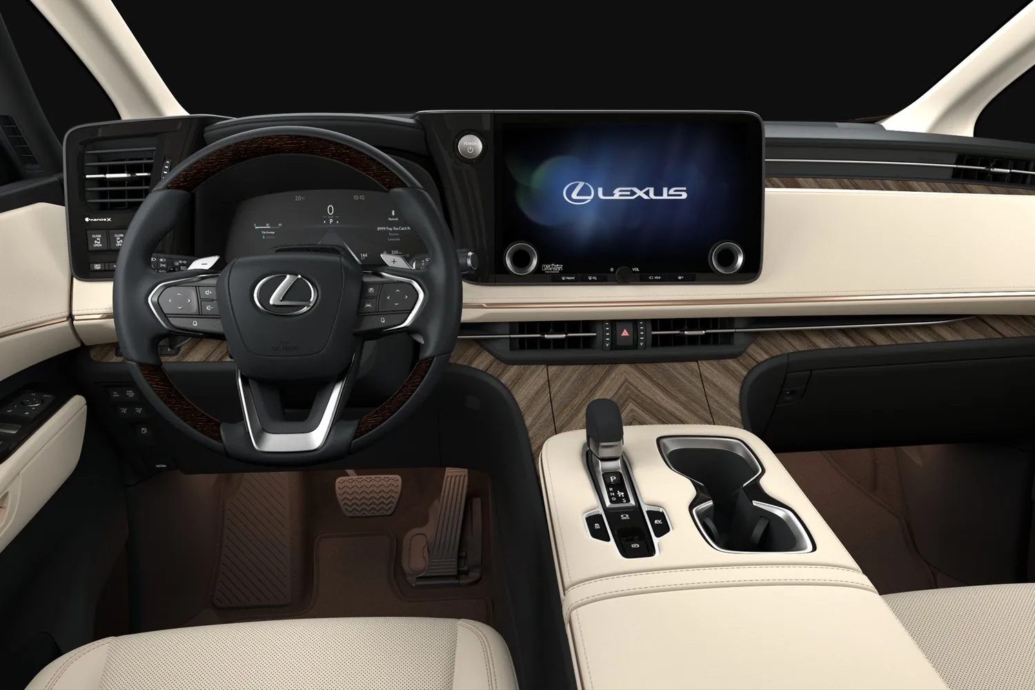 Lexus LM: Место водителя и экран 14 дюймов