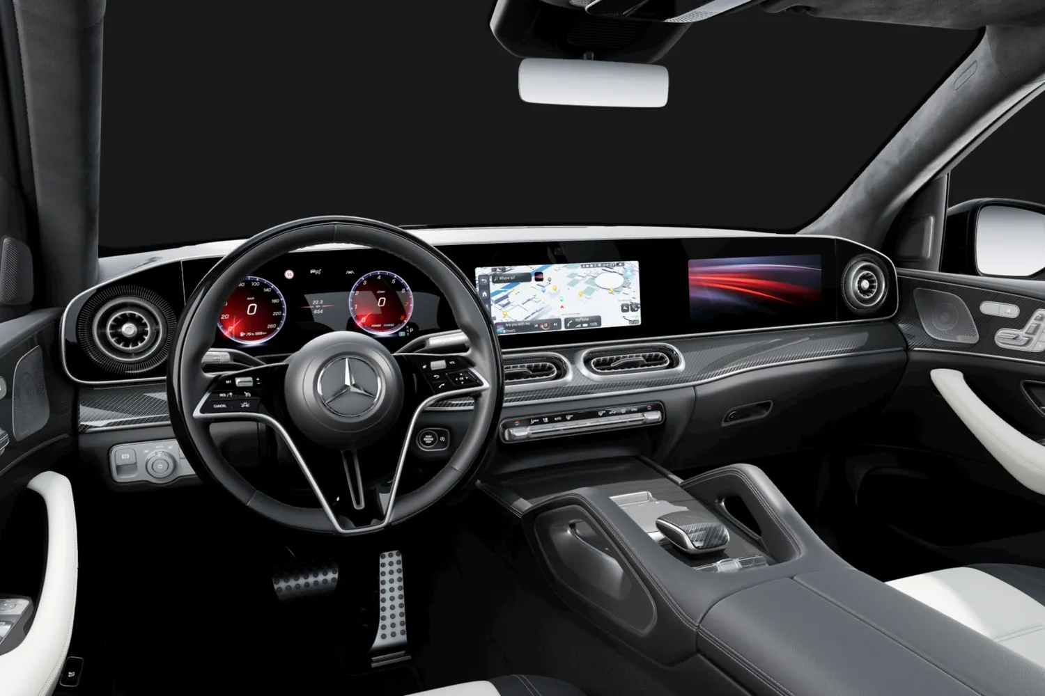 Mercedes-Benz GLE: Белая кожа Nappa и три экрана