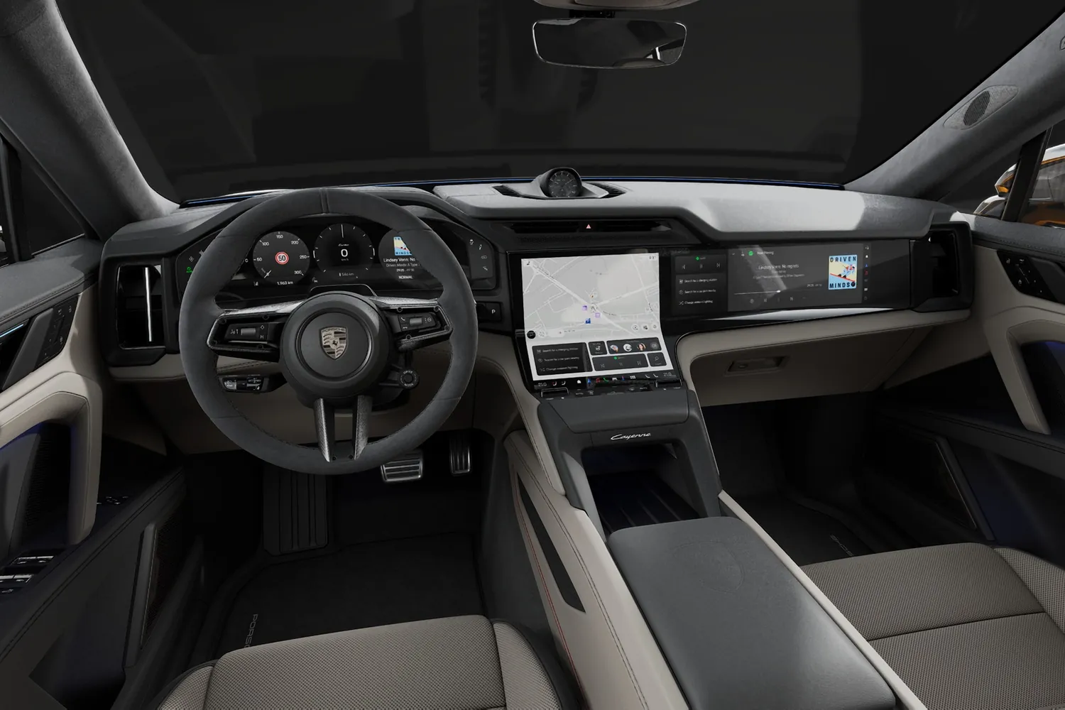 Porsche Cayenne Electric: Flow Display и приборы OLED