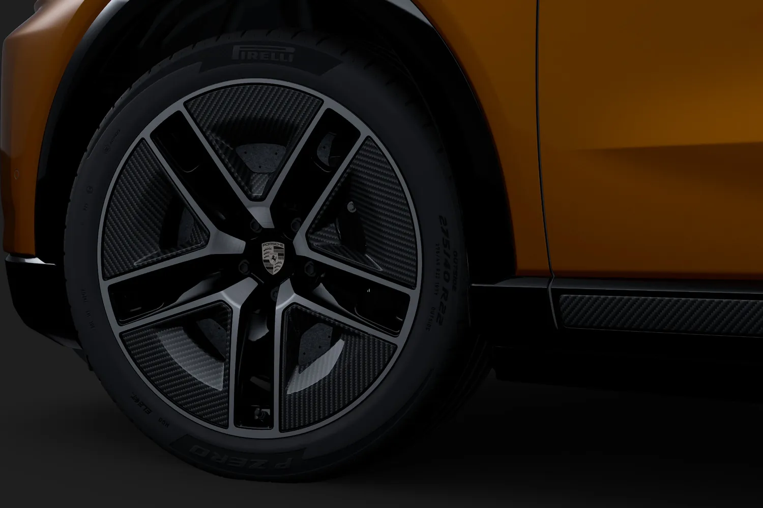 Porsche Cayenne Electric: Диски 22 дюйма с карбоновыми вставками