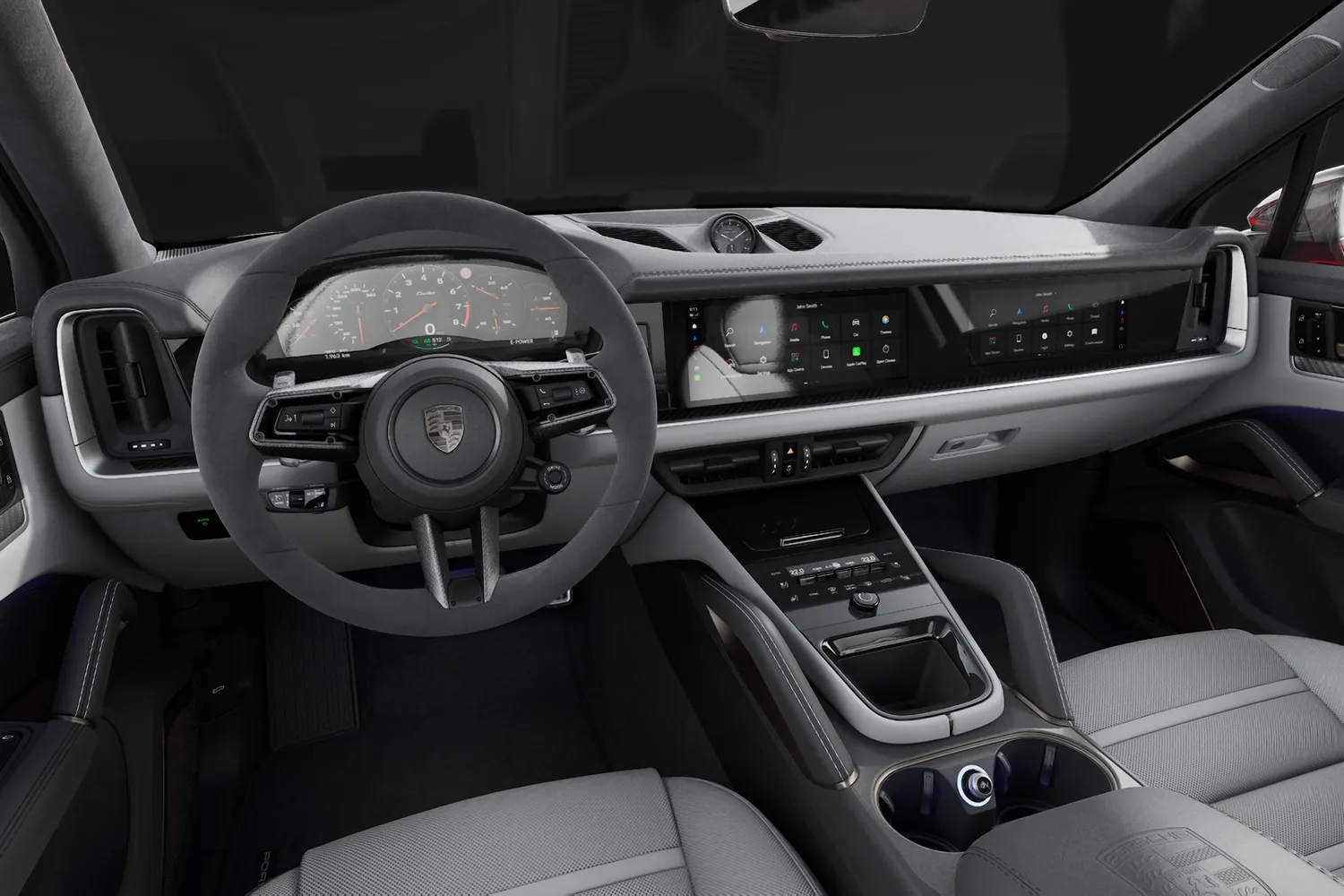 Porsche Cayenne: Цифровые приборы и клавиши климата