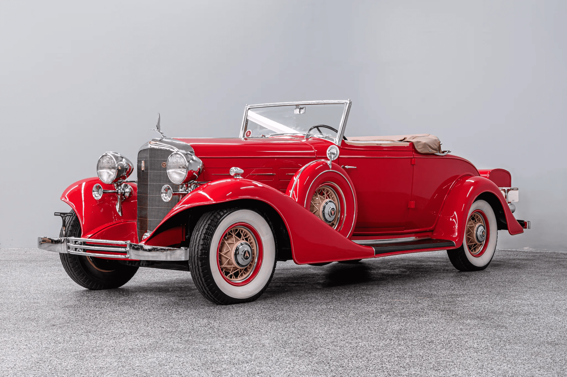 Cadillac Series 355-C Eight V8 Convertible Coupe 1933, красный