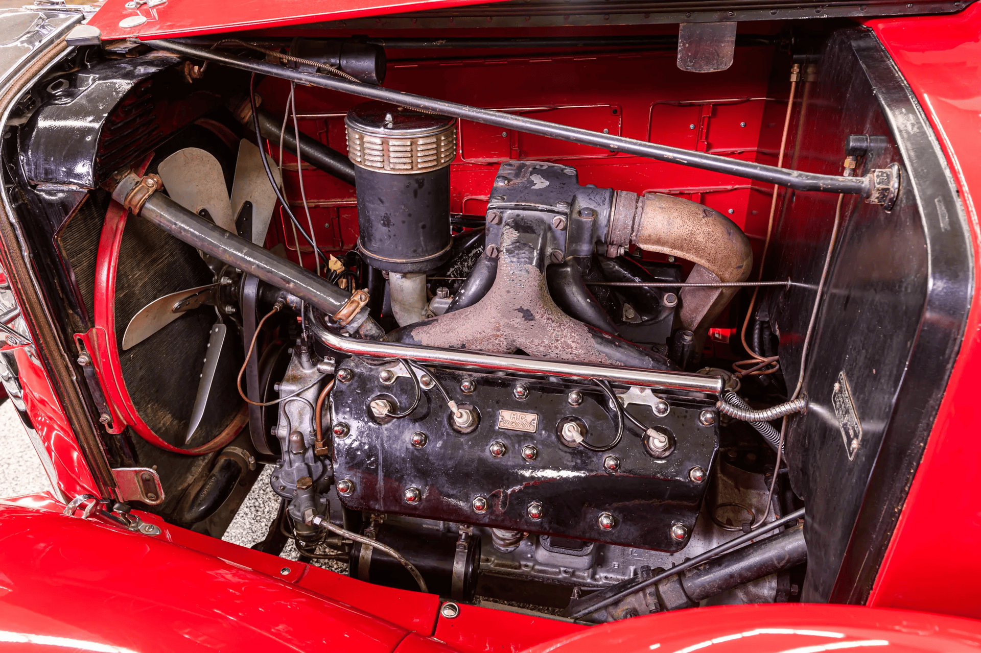 Cadillac Series 355-C Eight V8 Convertible Coupe 1933, красный, фото 34