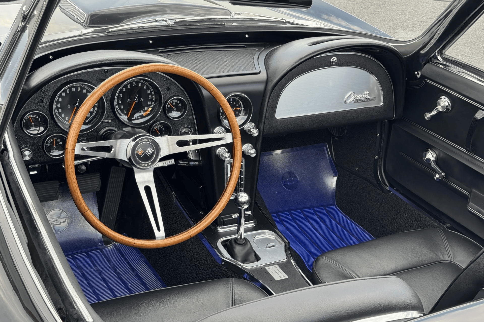 Chevrolet Corvette C2 (Sting Ray) 1965, чёрный, фото 26