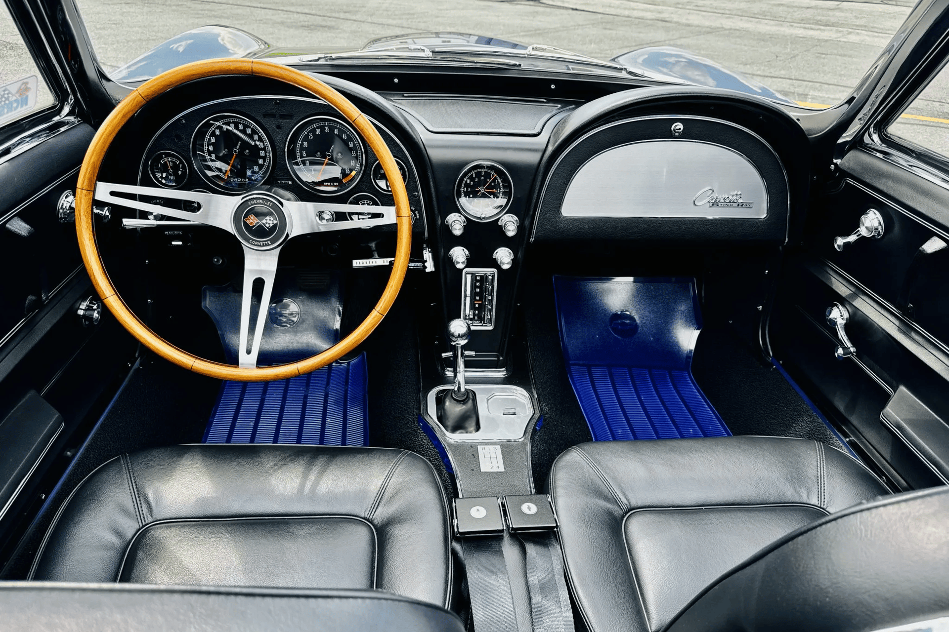 Chevrolet Corvette C2 (Sting Ray) 1965, чёрный, фото 27