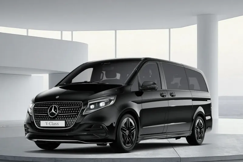 Заказать Mercedes-Benz V-Class V 300d Lang 4MATIC EXCLUSIVE 2026 2.0 л 237 л.с Дизель с пробегом 0 км, Автомат, Полный привод, цвет Чёрный, поставка из Германия, доставка по РФ V-Class V 300d Lang 4MATIC EXCLUSIVE - фото 3