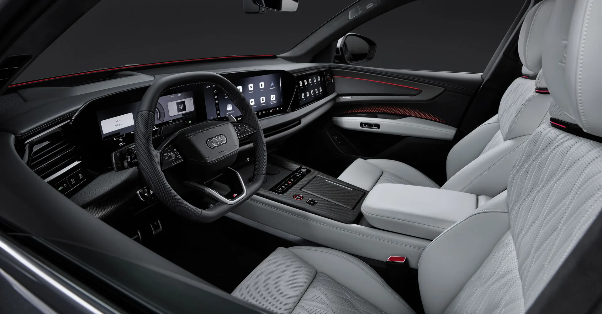 Audi Q9, интерьер, кокпит со стороны водителя